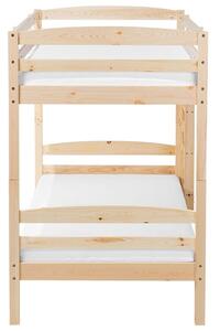 Poschodová posteľ 90 cm RESPOND (s roštom) (svetlé drevo). Vlastná spoľahlivá doprava až k Vám domov. 1007448