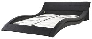 Manželská posteľ 180 cm VICHA (s roštom) (čierna). Vlastná spoľahlivá doprava až k Vám domov. 1007559
