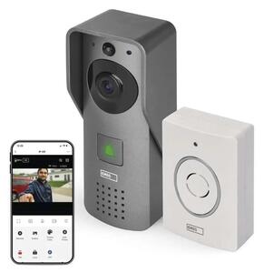 GoSmart Sivý domový bezdrôtový videozvonček s WiFi – Inteligentná domácnosť > GoSmart