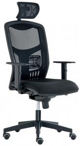ALBA Kancelárska stolička YORK sieť s 3D PDH a podrúčkami, BLACK 27