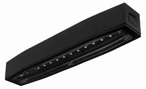 Čierne prisadené protipanické osvetlenie autotest 6W IP54 – LED núdzové a protipanické osvetlenie
