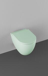 Isvea INFINITY závesná WC misa, Rimless, 36,5x53cm, zelená mint