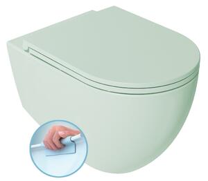 Sapho INFINITY, závesná WC misa Rimless, 36,5x53cm, svetlá zelena matná, 10NF02001-2T