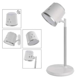 Biela LED stolová nabíjacia magnetická lampa Abbie 4v1 6W – LED lampičky a baterky > Stolové LED lampičky