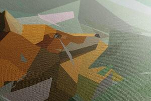Obraz líška s abstraktnými prvkami