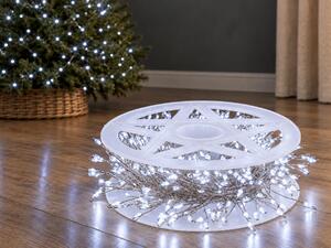 Vianočná LED mikro reťaz, studená biela, 10m, 300 LED, IP65