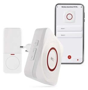 GoSmart Biely domový bezdrôtový zvonček do zásuvky s WiFi – Elektro > Domové zvončeky