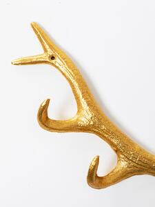 Antler nástenný vešiak zlatý 35 cm
