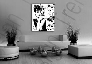 Ručne maľovaný POP Art obraz Audrey Hepburn (POP ART obrazy)