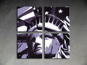 Ručne maľovaný POP Art obraz Socha Slobody (POP ART obrazy)