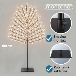 LED svetelný strom čerešňový kvet 180 cm – teplá biela