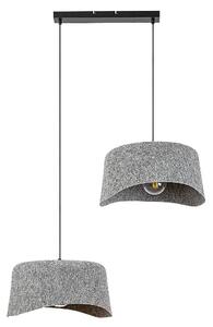 Sivý závesný luster Farelia pre žiarovku 2x E27 – LED lustre a svietidlá > Lustre