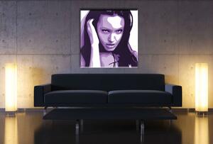 Ručne maľovaný POP Art obraz Angelina Jolie (POP ART obrazy)