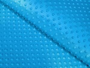 Biante Detské posteľné obliečky do postieľky Minky 3D bodky MKP-034 Modré Do postieľky 90x120 a 40x60 cm