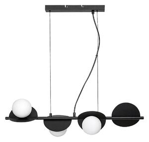 Čierny závesný luster Jules pre žiarovku 4x G9 – LED lustre a svietidlá > Lustre