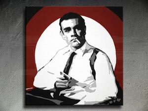 Ručne maľovaný POP Art obraz James Bond (POP ART obrazy)