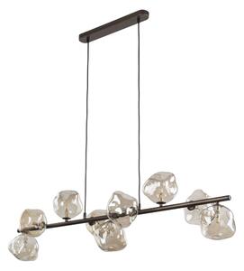 Hnedý závesný luster Lava pre žiarovky 9x G9 – LED lustre a svietidlá > Lustre