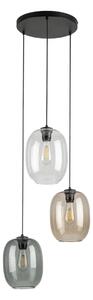 Čierny závesný luster Elio pre žiarovky 3x E27 – LED lustre a svietidlá > Lustre