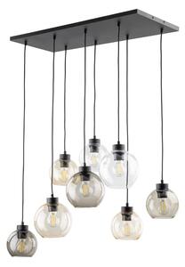 Čierny závesný luster Elio pre žiarovky 8x E27 – LED lustre a svietidlá > Lustre