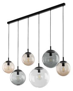 Čierny závesný luster Esme pre žiarovku 6x E27 – LED lustre a svietidlá > Lustre