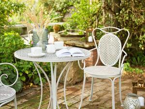 Záhradný stôl 71 cm CINQUE (kov) (sivá) (pre 4 osoby). Vlastná spoľahlivá doprava až k Vám domov. 1018812