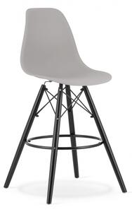 Barová stolička LAMAL sivá (čierne nohy)