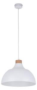 Biely závesný luster Cap pre žiarovku E27 – LED lustre a svietidlá > Lustre