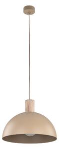 Béžový závesný luster Oslo pre žiarovku E27 – LED lustre a svietidlá > Lustre