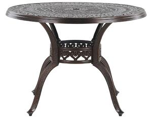 Záhradný stôl 102 cm SALIO (MDF) (hnedá) (pre 4 osoby). Vlastná spoľahlivá doprava až k Vám domov. 1018808