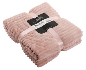 Růžový plyšový pléd Stockholm old pink - 150 * 200 cm - Collectione
