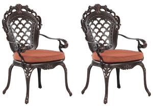 Set 2 ks. záhradných stoličiek LIZZI (hliník) (hnedá). Vlastná spoľahlivá doprava až k Vám domov. 1019177