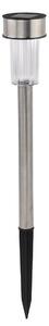 Solárna lampa priemer 4,7 cm h.36,5 cm, 1LED nerezová oceľ/PH