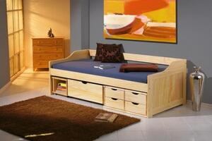 Detská posteľ z masívu so šuplíkmi 200x90cm - MAXIMUS