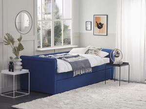 Rozkladacia posteľ 90 cm LISABON (s roštom) (modrá). Vlastná spoľahlivá doprava až k Vám domov. 1007306