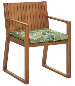 Set 8 ks. záhradných stoličiek SASAN (svetlohnedá) (so zelenými podsedákmi). Vlastná spoľahlivá doprava až k Vám domov. 1022854