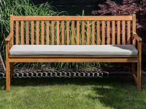 Záhradná lavica 160 cm VESTFOLD (drevo) (béžový podsedák). Vlastná spoľahlivá doprava až k Vám domov. 1022844