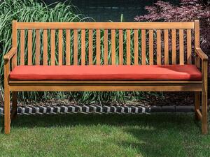 Záhradná lavica 160 cm VESTFOLD (drevo) (tmavočervený podsedák). Vlastná spoľahlivá doprava až k Vám domov. 1022842