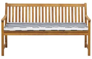 Záhradná lavica 160 cm VESTFOLD (drevo) (modrý podsedák). Vlastná spoľahlivá doprava až k Vám domov. 1022843
