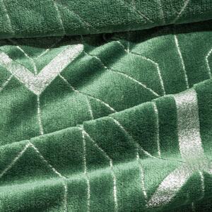 EUROFIRANY Flano deka veľmi jemná na dotyk s lesklou potlačou 150 cm x 200 cm tmavozelená 100 % polyester Varianta: 391491
