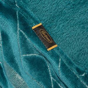 EUROFIRANY Flano deka veľmi jemná na dotyk s lesklou potlačou 150 cm x 200 cm tyrkysová 100 % polyester Varianta: 391490