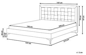 Manželská posteľ 140 cm LIMO (polyester) (tmavozelená) (s roštom). Vlastná spoľahlivá doprava až k Vám domov. 1022886