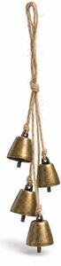 Vianočná závesná dekorácia GOLDEN BELLS 35 cm, zlatá