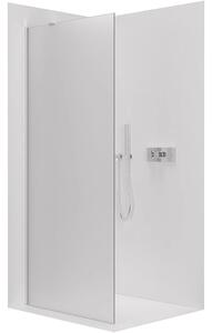 CERANO - Sprchová zástena Walk-in Onyx Y L/P - 8 mm - hranatá vzpera - chróm, mliečne sklo - 40x200 cm