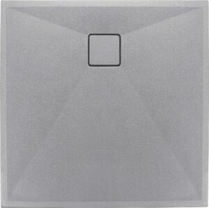 Deante Correo štvorcová sprchová vanička 90x90 cm sivá KQR_S41B