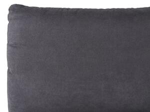 Manželská posteľ 140 cm MELIA (polyester) (tmavosivá) (s roštom). Vlastná spoľahlivá doprava až k Vám domov. 1023472