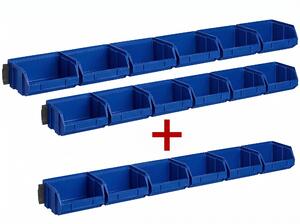 Súprava lišty s boxami 2+1 ZADARMO, malé boxy, modrá