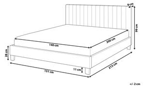 Manželská posteľ 140 cm PARASO (svetlosivá) (s roštom). Vlastná spoľahlivá doprava až k Vám domov. 1026667