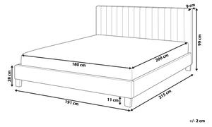Manželská posteľ 180 cm PARASO (svetlosivá) (s roštom). Vlastná spoľahlivá doprava až k Vám domov. 1026671