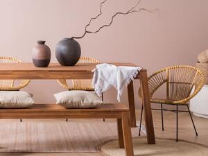 Set záhradného nábytku LIVIGNO (svetlé drevo) (so stoličkami a lavicou) (pre 6 osôb). Vlastná spoľahlivá doprava až k Vám domov. 1026904