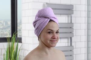 Rýchloschnúci turban na vlasy RENA lila